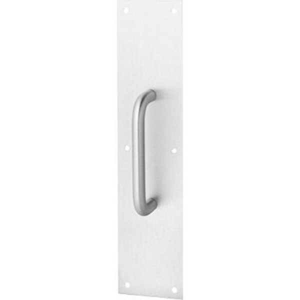 Yale Commercial Rockwood Pull Plate, 6"L x 15"H x 3/4, Satin Stainless Steel, 6" CTC 85748